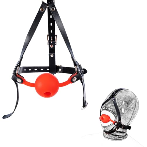 Mundspreizer für Sex Knebel Mund, BDSM Gag, WUUDOA Silikon Ballknebel, mit Kerze Einfügen, Mundknebel für Männer Frauen, Sex Spielzeug für Paare, Spielzeug Extrem Sklavin