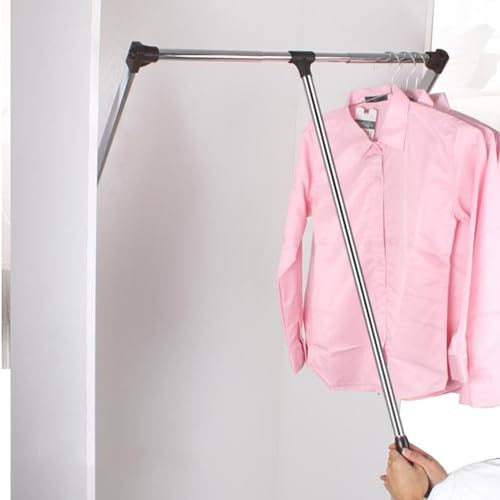 Tringle de penderie rétractable à double coussin amortisseur charge lourde 40kg