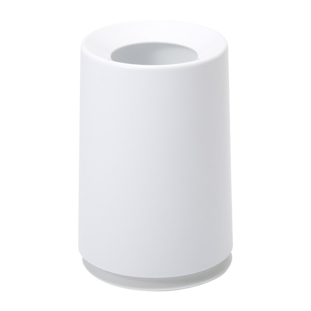 Ideaco TUBELOR Classic Designer Round Waste Bin, Conceals Any Plastic Bag 1.7 Gal, Gloss White