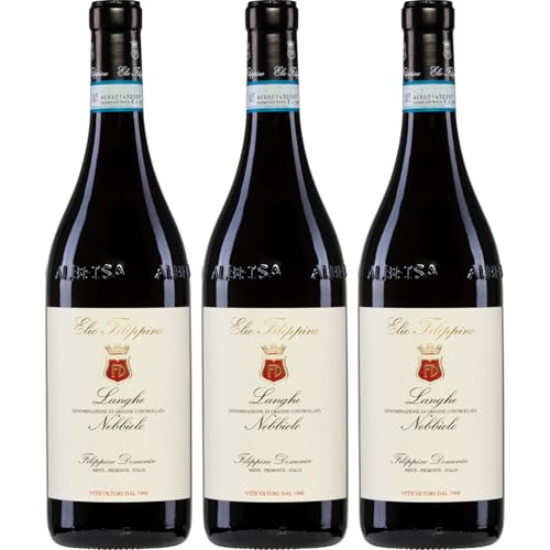 Elio Filippino Langhe Nebbiolo Rotwein Rot Trocken VEGAN Italien inkl. FeinWert...