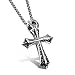 TRUSUPER Jewelry Mens Individual Titanium Steel Cross Pendant Necklace