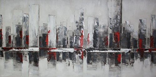 Mendola Art Handgeschilderd schilderij, bont, 60 x 120 cm - Image 4