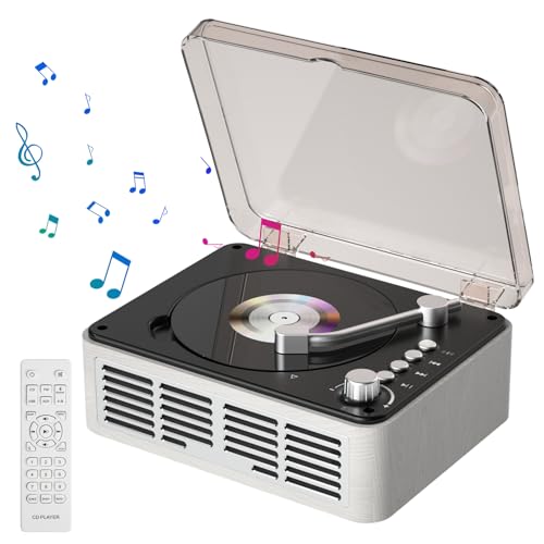 Amazon.co.jp: Gueray CDプレーヤー Bluetooth5.0 受信＆送信 レトロ