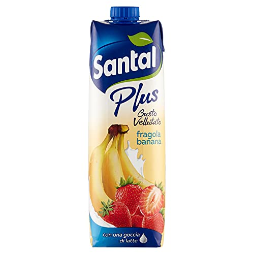 SANTAL – Concentrado Plus Fresa Banana, Con Una Gota de leche – 6 piezas de 1 L [6 L]