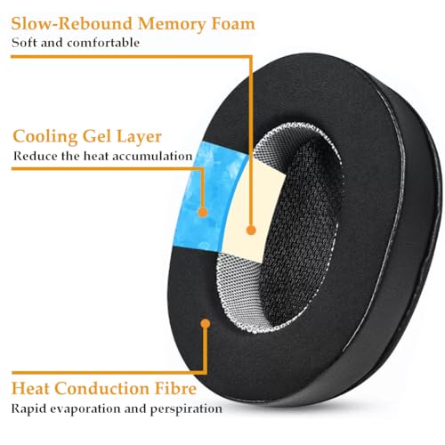 MDR-7506 Replacement Ear Pads Cooling Gel Earpads Upgrade Earcups Cushions Compatible with Sony MDR-7506/MDR-V6/MDR-V7/MDR-CD900ST Headphones miniatura 2