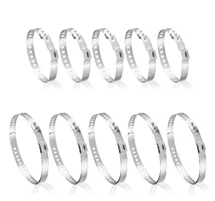 10 Pcs Soufflet de Cardan, Soufflet Cardan Universel en Acier Inoxydable, Soufflet Cardan Universel, 5 Grandes (50-120mm) et 5 Petites (20-50mm) pour Voitures et Véhicules Utilitaires