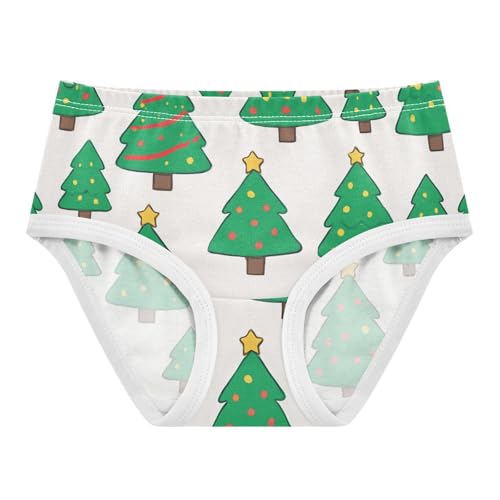 Girls' Briefs Toddler Cotton Underwear for Baby Girls Christmas Trees Pattern