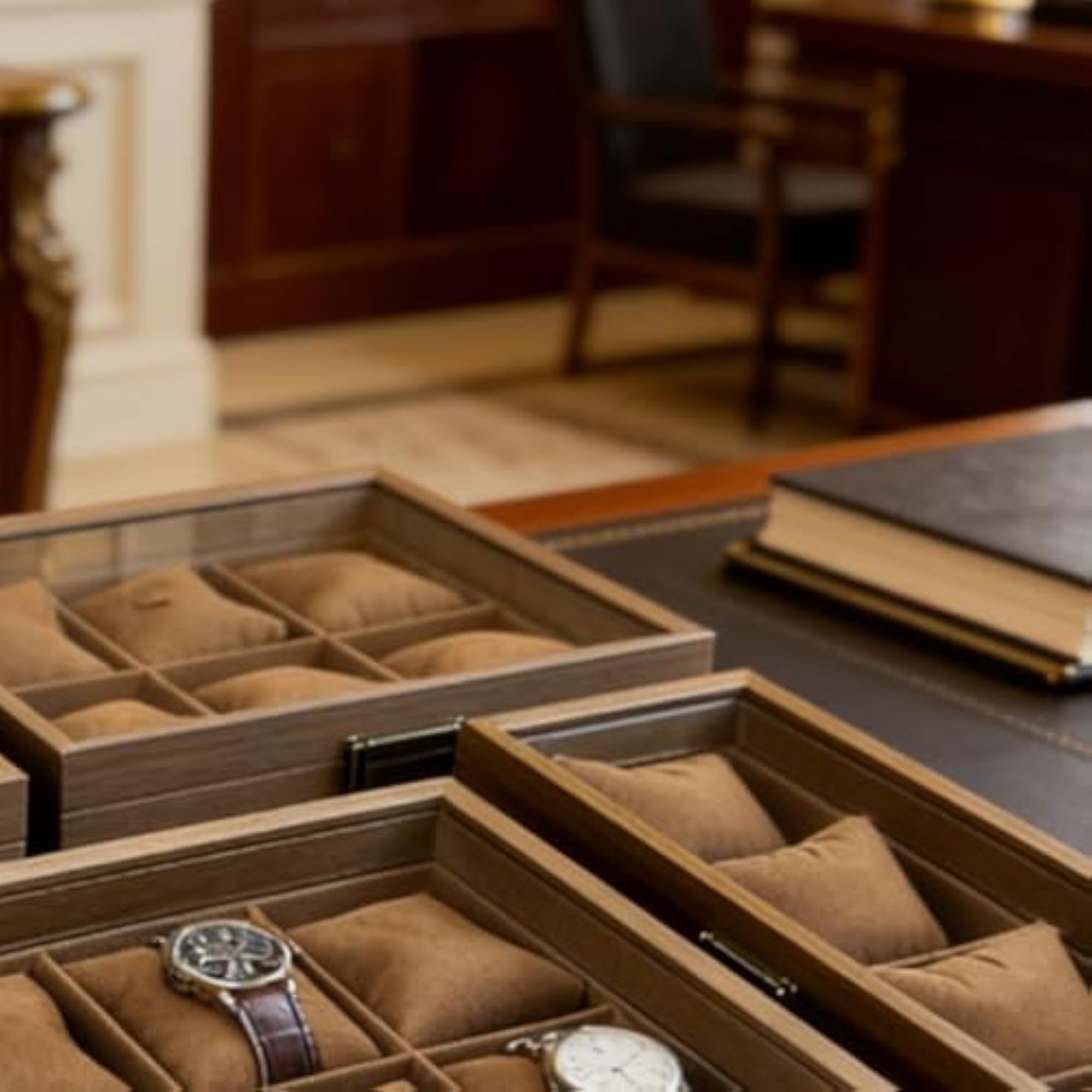 Clear View Lid Watch Storage Box, 8 Slots