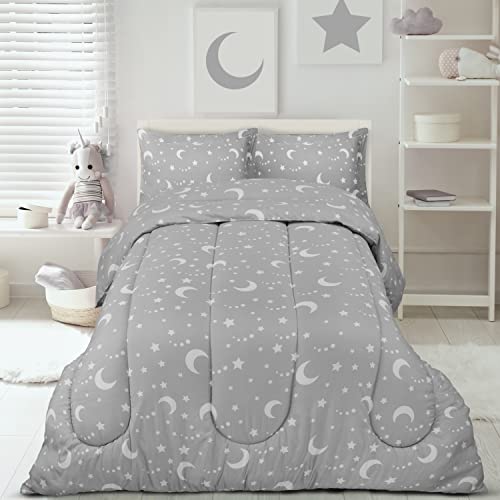 Utopia Bedding All Season Moon Star Comforter Set With 2 Pillow Cases - 3 Piece Soft Brushed Microfiber Kids Bedding Set For Boys/Girls – Machine Washable (Twin/Twin Xl) #TOP3