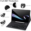 Keyboard Case for Samsung Galaxy Tab S10 Lite/S10 FE / S9 FE / S9 10.9-11 inch 2025/2023,Detachable Wireless Bluetooth Keyboard for Galaxy S10 FE,Auto Wake/Sleep with S Pen Holder,Black