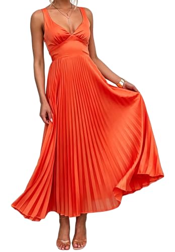 Image of Recious Womens Sexy Sleeveless Deep V Neck Satin Pleated Ruffles Bodycon Party Clubwear Dress