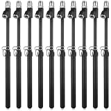 Tallew 10 Pack Tire Pressure Gauge Black Heavy Duty Air Pressure Tire Gauge Dual Head Semi Truck Tire Pressure Gauge Range 10-150 PSI, Extended Tube Tire Gauge Suitable for Semi Truck, and Bus