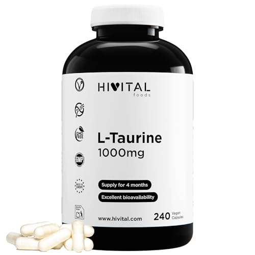 L-Tauryna 1000 mg. 240 wegańskich kapsułek na 4 miesiące kuracji.