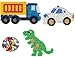 Produktbild Hama Happy Price Toys Midi (Set 64) Stiftplatten LKW,Auto und Dino + 100 Bunte Bügelperlen + Bügelanleitung