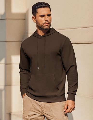 Image of COOFANDY Mens Hoodie Long Sleeve Casual Pullover Hooded Sweatshirt Fashion Drawstring Hoodies with Pocket