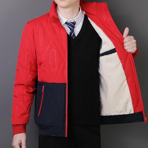 Blouson homme hiver chaud avec doublure polaire et fermeture zippée
