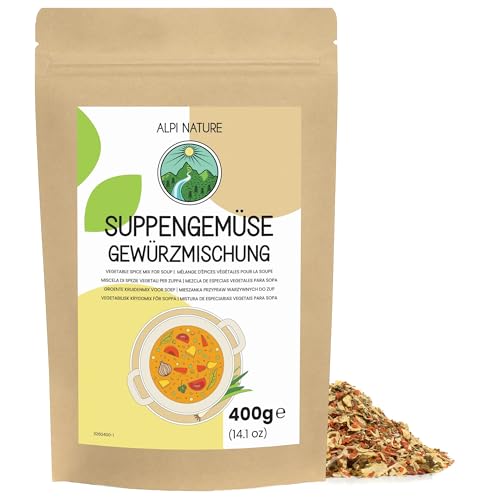 Alpi Nature Mezcla de Especias Vegetales para Sopa 400g, Hierbas y Especias Molidas para Cocinar