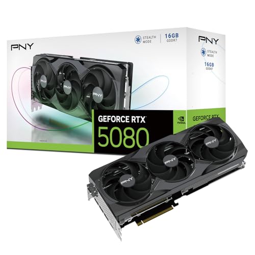 PNY GeForce RTX™ 5080 16GB Triple Fan Graphics Card DLSS 4