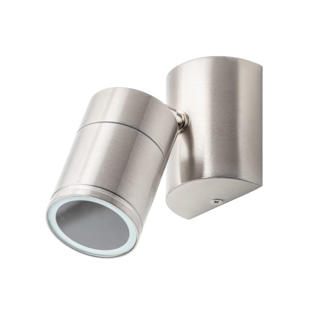 LITECRAFT Irela Spotlight Adjustable Outdoor Wall Ceiling Light - Stainless Steel