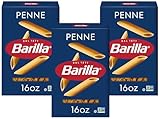 Barilla Penne Pasta, 16 oz. Box - Non-GMO, Made with Durum Wheat Semolina - Kosher Certified, (Pack of 3)