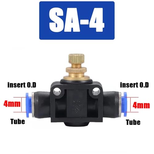 Vannes de régulation à emboîter pour ajuster le débit d'air SA 6mm