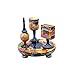 Yair Emanuel Painted Wood Havdalah Set with Jerusalem Design