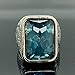 Men Handmade Aquamarine Stone Ring, Man Handmade Sterling Silver Ring, Ottoman Style Ring, 925k Sterling Silver Ring, Gift For Him