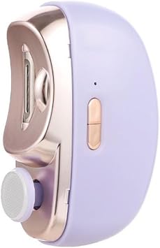 Electric Nail Clipper, 2 in 1 Electric Polishing Automatic Nail Clippers with Light and 2 Adjustable Speeds, Scrap Storage Design, Nail Automatic File for Baby, Kids, Adults, Elderly Purple
