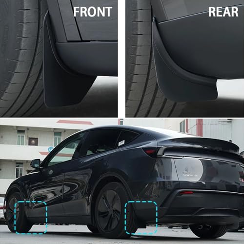 Bavettes pour auto garde-boue Tesla Model Y avant arrière compatible version Juniper 2025 - 2