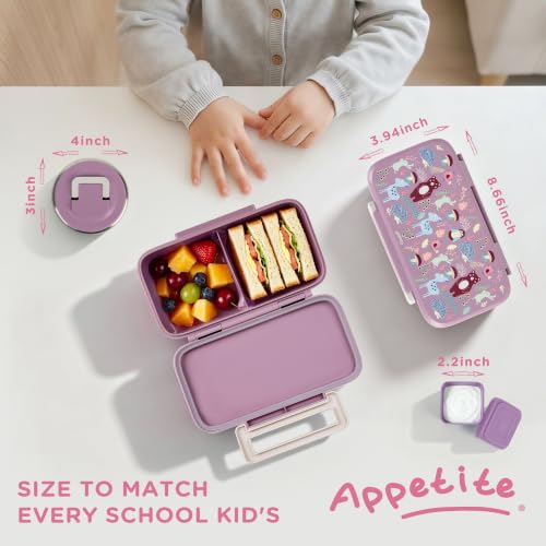 Bento Lunch Box for Kids With 8oz Food Thermo,BPA-Free for School by Fomazi - Used condition - Image 2