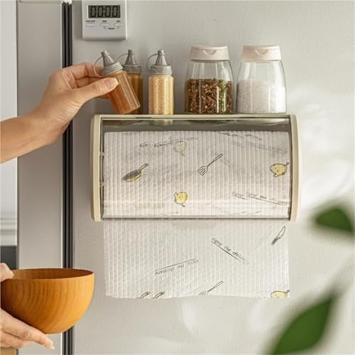 Portarrollos de papel transparente ideal para camping, coche y cocina organizada 3