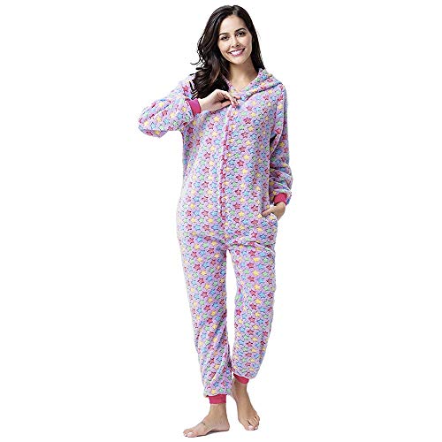 Pijama Kigurumi Unicórnio Estrelinha Roxa com Touca Super Macio (GG (1,79-1,88 cm))