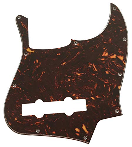 Custom Guitar Pickguard For USA/Mexican Fender 5 String Jazz Bass (4 Ply Brown Tortoise)