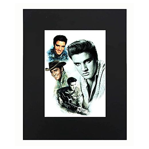 XQArtStudio Elvis Presley Portrait Art Artworks Print Picture Photograph Mini Poster Gift Wall Decor Display Size with Matted 8x10