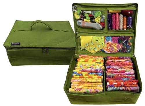 Image of All Purpose Storage Organizer Bag - Quilting, Sewing,Knitting, Portable, Multifunctional - Green