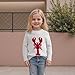 Giraropa Mommy and Me Outfits Lobster Long Sleeve Loose Knit Sweater Mom and Daughter/Son Family Matching Outfit Fall Clothes(Kids,3-4 Years,White)