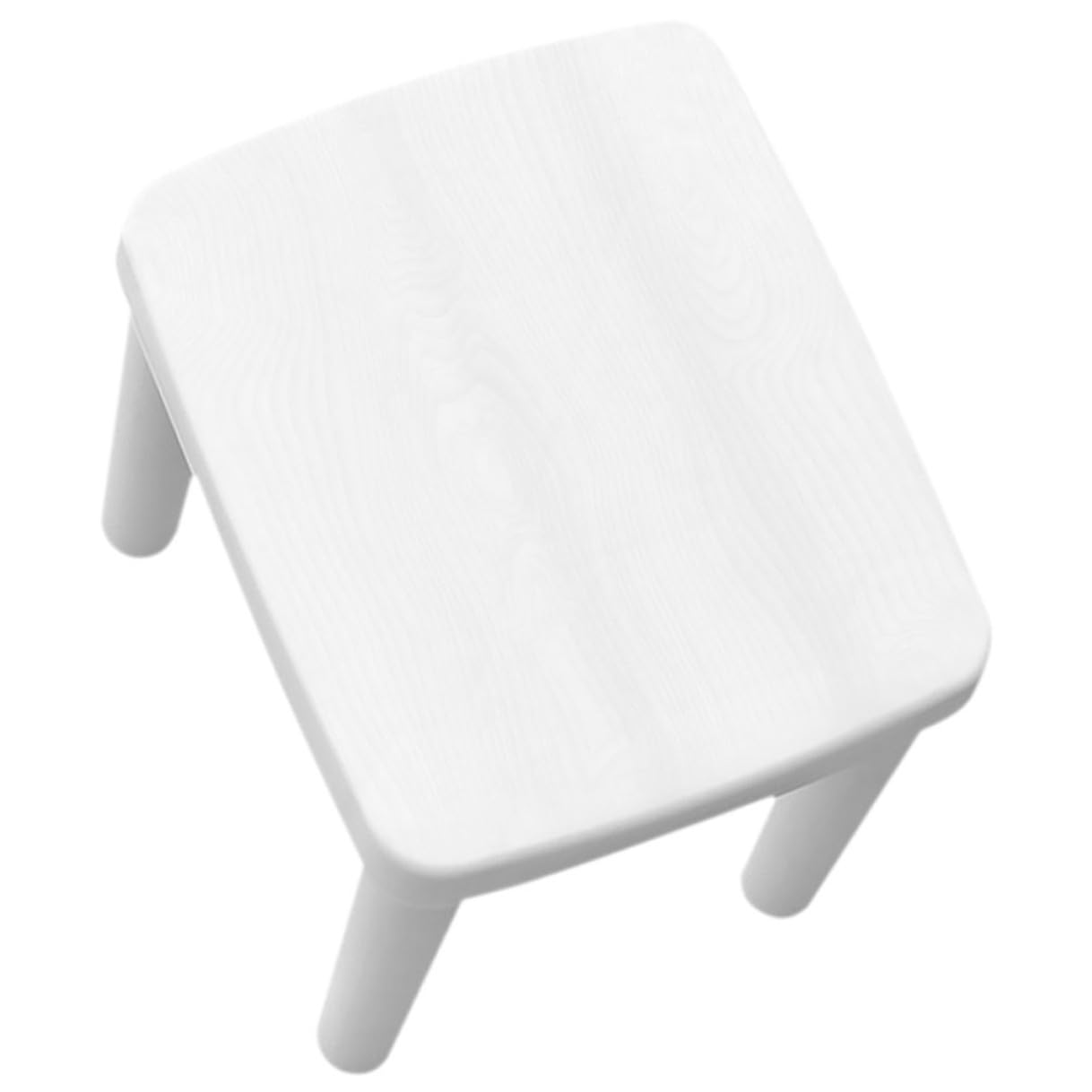 Scaletta per Bambini Antiscivolo Bianco in Plastico Leggero e Stabile a Triangolo per Bagno, Sgabello Decorativo Chic per Bambini e Neonati