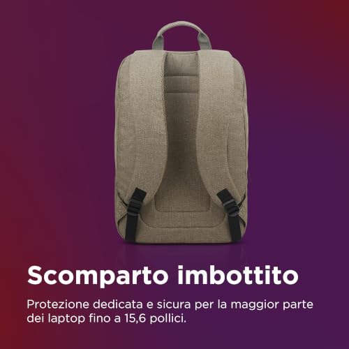 Image of Lenovo B210 15.6-Inch Laptop Backpack, Camo Green - Water-Repellent Computer Bag for Men & Women, Lightweight Travel Backpack with Padded Laptop Sleeve, Durable Casual Daypack