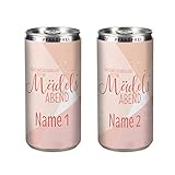 Abteilung: ab 16 Jahren! Herz & Heim® City Secco Dosensekt für den Mädelsabend mit der besten Freundin im Set mit Namensaufdruck