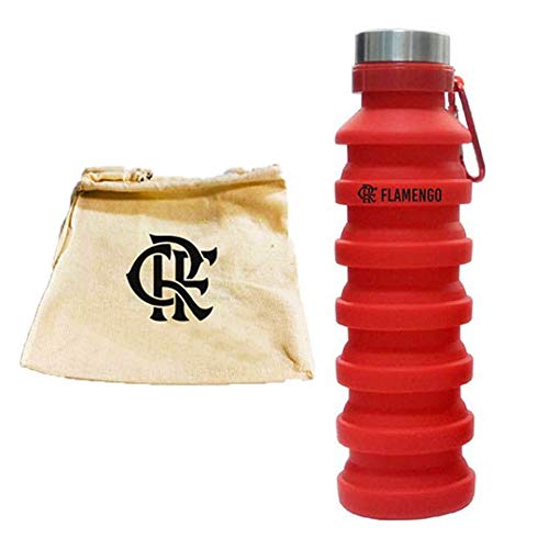 Garrafa Sanfonada Retrátil de Silicone do Flamengo 550ml