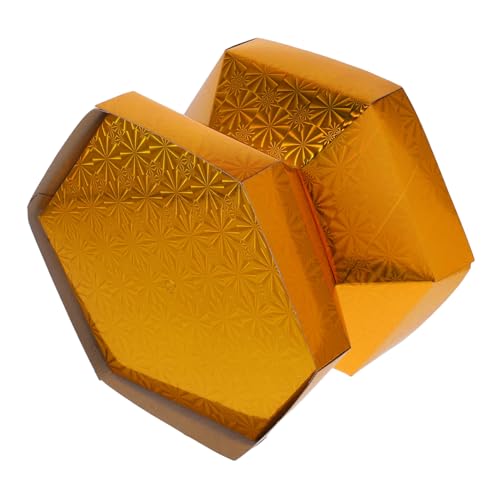 TOPPERFUN Folding Tower Base Hexagonal Design Mid-autumn Festival Decor Stable Flower Basket Diy Paper Craft