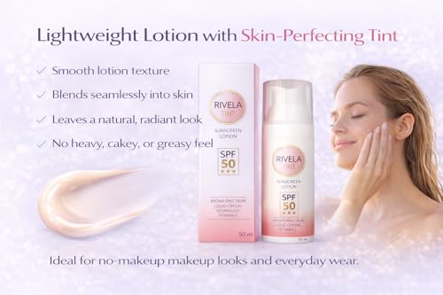 Image of Tint Sunscreen Lotion SPF 50 | Broad Spectrum | Lightweight Tinted Formula | Vitamin E & Liquid Crystal Technology | 50ml (Tint SPF 50)