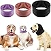 HongJP Dog Ear Wrap 6pcs Dog Grooming Earmuff Warm Headband Ear Cover Neck Hat Noise Cancel Scarf Collar Soundproof Anxiety(Black,Large)