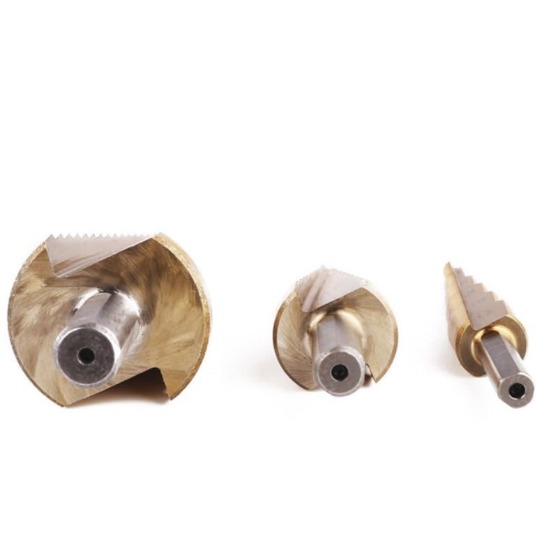 Juego de brocas escalonadas, 3 piezas, acero HSS, cortador de agujeros cónicos, tamaño múltiple, 4-12 mm, 4-20 mm, 4-32 mm, herramienta de biselado para acero, latón, madera, plástico, pistola