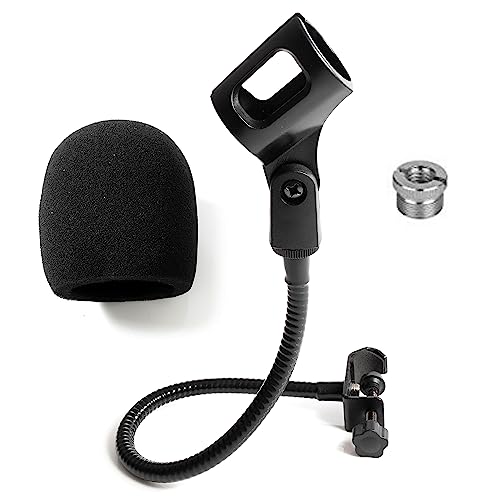 Universal Microphone Boom Arm: Flexible Stand for Clear Audio & Easy Desk Clamp Mounting, Schwarz
