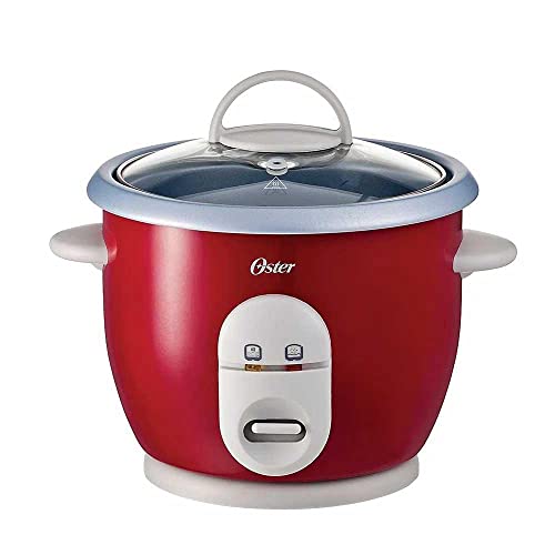 Panela de Arroz Oster Facile 127V Vermelha 0,6 Litros com Tampa de Vidro