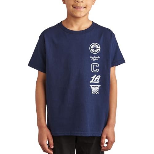 Junk Food Los Angeles Clippers NBA Stacked Logo - Officially Licensed Kids Short Sleeve T-Shirt