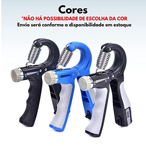 Hand Grip com Contador Weemsbox Ajustável 10kg a 60kg Fortalecimento Mãos Antebraço Fitness Fisioter