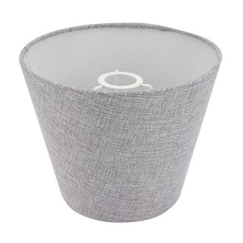 SOPOTUTU Pantalla de Lámpara Pequeña Gris Casquillo E14, Diseño Vintage para Lámpara de Mesa en Dormitorio, Sala y Hotel, Multifuncional y Resistente para Uso Diario