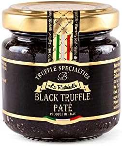La Rustichella - Black Truffle Pate Small (90g, 3.2 OZ) Vegan, Gluten Free, Cholesterol Free
